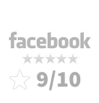 Calificaci&oacute;n de Facebook: 9/10 con valoraci&oacute;n de 5 estrellas.