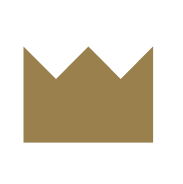 Icono de una corona dorada con tres picos en fondo transparente.