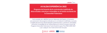 Ajuste de texto de Avalem Experi&egrave;ncia 2022, programa de empleo en Valencia.