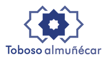 Logotipo de Toboso Almu&ntilde;&eacute;car con dise&ntilde;o geom&eacute;trico azul.