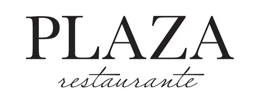 Texto: Plaza Restaurante en tipograf&iacute;a elegante.