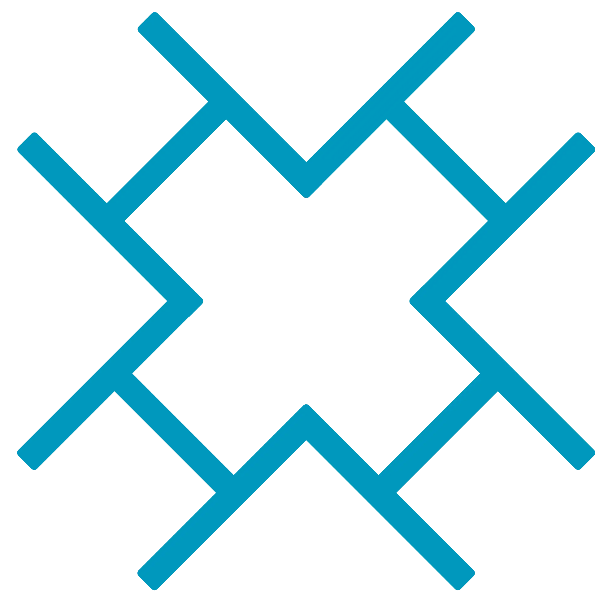 Dise&ntilde;o de l&iacute;neas azules formando un patr&oacute;n sim&eacute;trico de estrella.