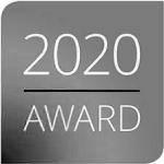 Cartel &ldquo;2020 AWARD&rdquo; con fondo oscuro.