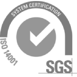 Insignia de certificaci&oacute;n ISO con s&iacute;mbolo de verificaci&oacute;n y texto SGL