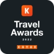 Logo de Kayak con el texto: "Travel Awards 2022".