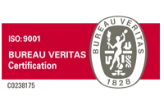 Logotipo de Bureau Veritas con certificaci&oacute;n ISO 9001.
