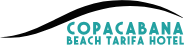 Logo del Copacabana Beach Tarifa Hotel.