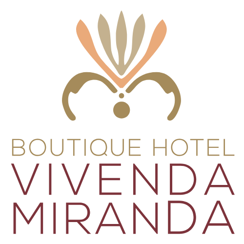 Logo of Boutique Hotel Vivenda Miranda with decorative elements.