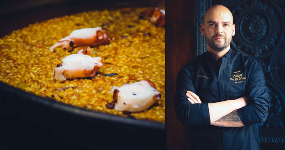 Nuestro Chef Carlos Julián presentando su arroz en TastArròs - Hospes Hotels