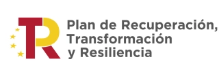 Logo del Plan de Recuperaci&oacute;n, Transformaci&oacute;n y Resiliencia con estrellas.