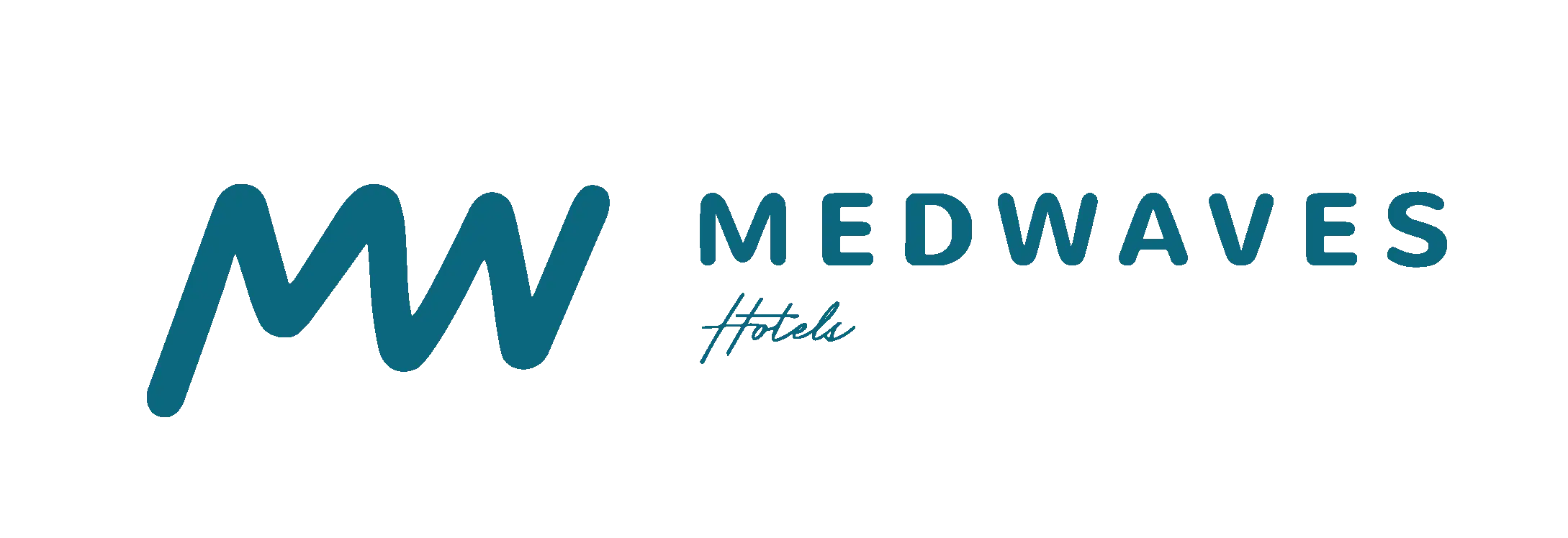 Logo de MedWaves con las letras "MW" en azul.