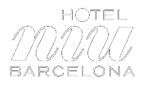Logo del Hotel Niu Barcelona, con estilo tipogr&aacute;fico negro y blanco
