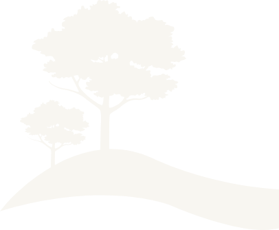 Duas silhuetas de &aacute;rvores em uma colina sob um fundo preto.