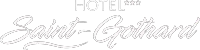 Logo del Hotel Saint Gothard en letras blancas elegantes.