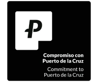 Logotipo con texto &ldquo;Compromiso con Puerto de la Cruz&rdquo; y &ldquo;Poder de la Cruz&rdquo;