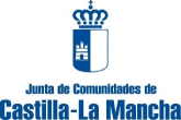 Escudo de la Junta de Comunidades de Castilla-La Mancha con su nombre.