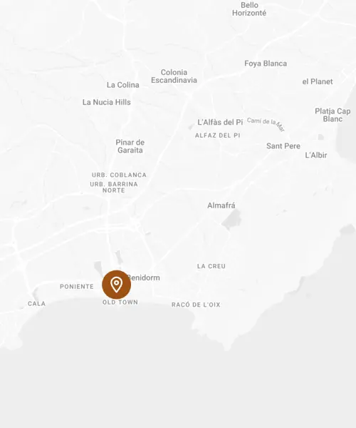 Mapa con marcador &ldquo;Old Town&rdquo; en una zona tur&iacute;stica de Italia/Europa.