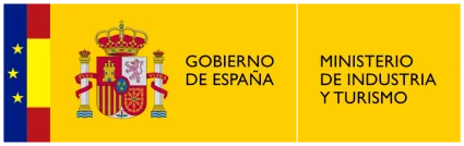 Bandera y logotipos del Gobierno de Espa&ntilde;a y Ministerio de Industria y Turismo