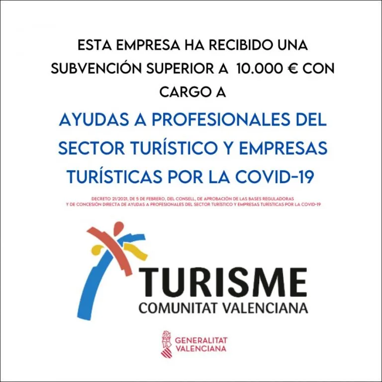 Subvenci&oacute;n superior a 10.000 &euro; para turismo: Generalitat Valenciana, COVID-19.