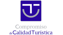 Logo &ldquo;Turismo Calidad&rdquo; con emblema y texto &ldquo;Compromiso Calidad Tur&iacute;stica&rdquo;