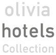 Olivija Hotels Collection, logotipo en fondo negro