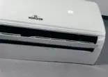 Aire acondicionado blanco con rejillas de ventilaci&oacute;n y panel superior