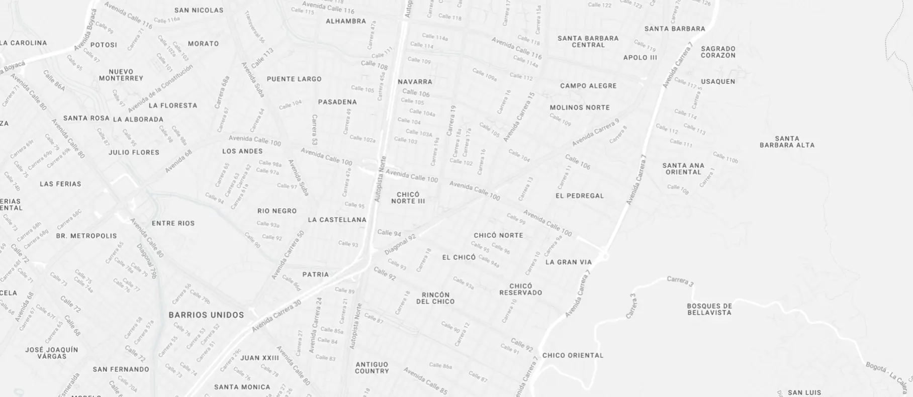Mapa con barrios y calles de la ciudad, con nombres como San Nicol&aacute;s y Alhambra