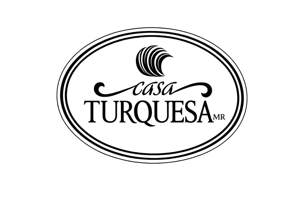 Logotipo circular negro con texto &ldquo;MR&rdquo; sobre fondo con p&iacute;xeles blancos y grises.