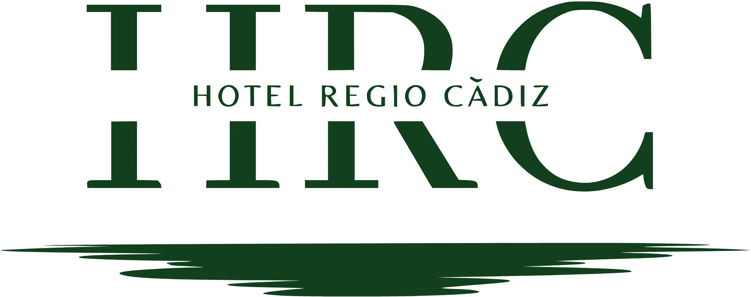 TTD Hotel Regio Cadiz logo verde y negro, tipograf&iacute;a grande.