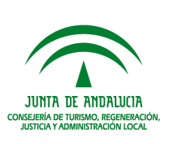 Logotipo de la Junta de Andaluc&iacute;a: Turismo, Regeneraci&oacute;n, Justicia y Administraci&oacute;n Local.
