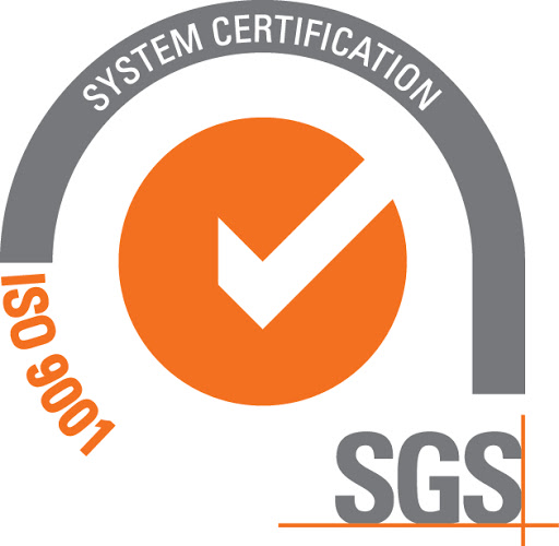 Insignia System Certification con SQS, check y texto &ldquo;ISO 9001&rdquo;