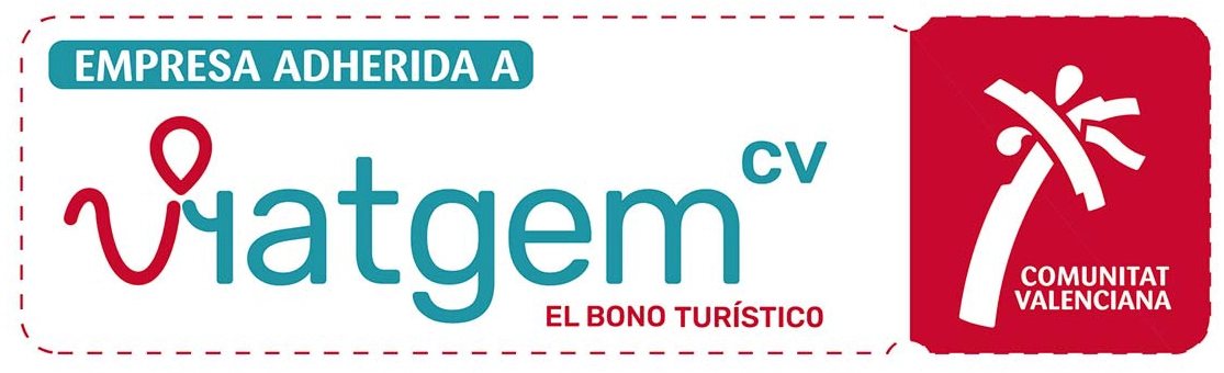 Logotipo &ldquo;Vi atgem CV&rdquo; y &ldquo;Comunitat Valenciana&rdquo; con &ldquo;Empresa adherida a&rdquo;
