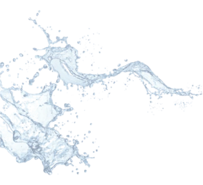 Explosi&oacute;n de agua azul con salpicaduras y gotas sobre fondo negro
