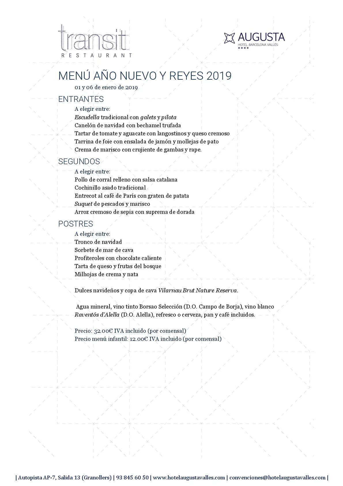 Fin de a&ntilde;o Granollers 2018 - Hotel Augusta Vall&egrave;s | Vilanova del Vall&egrave;s | Web Oficial