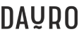 C&iacute;rculo con la palabra &ldquo;DAURO&rdquo; en letras grises y fondo oscuro.