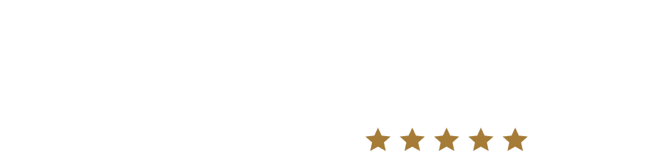 Fondo negro con icono blanco y cuatro estrellas grises y doradas