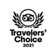 Logo &ldquo;Travelers' Choice 2014&rdquo; con s&iacute;mbolo floral y ojo