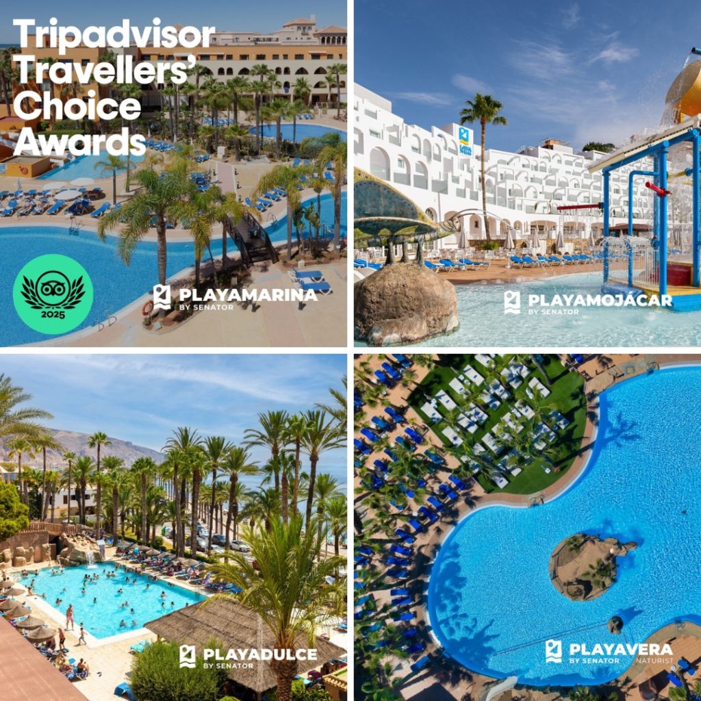 20 hoteles de Senator Hotels &amp; Resorts reciben el premio Travellers&rsquo; Choice Award de Tripadvisor en 2025 - Senator Hotels &amp; Resorts