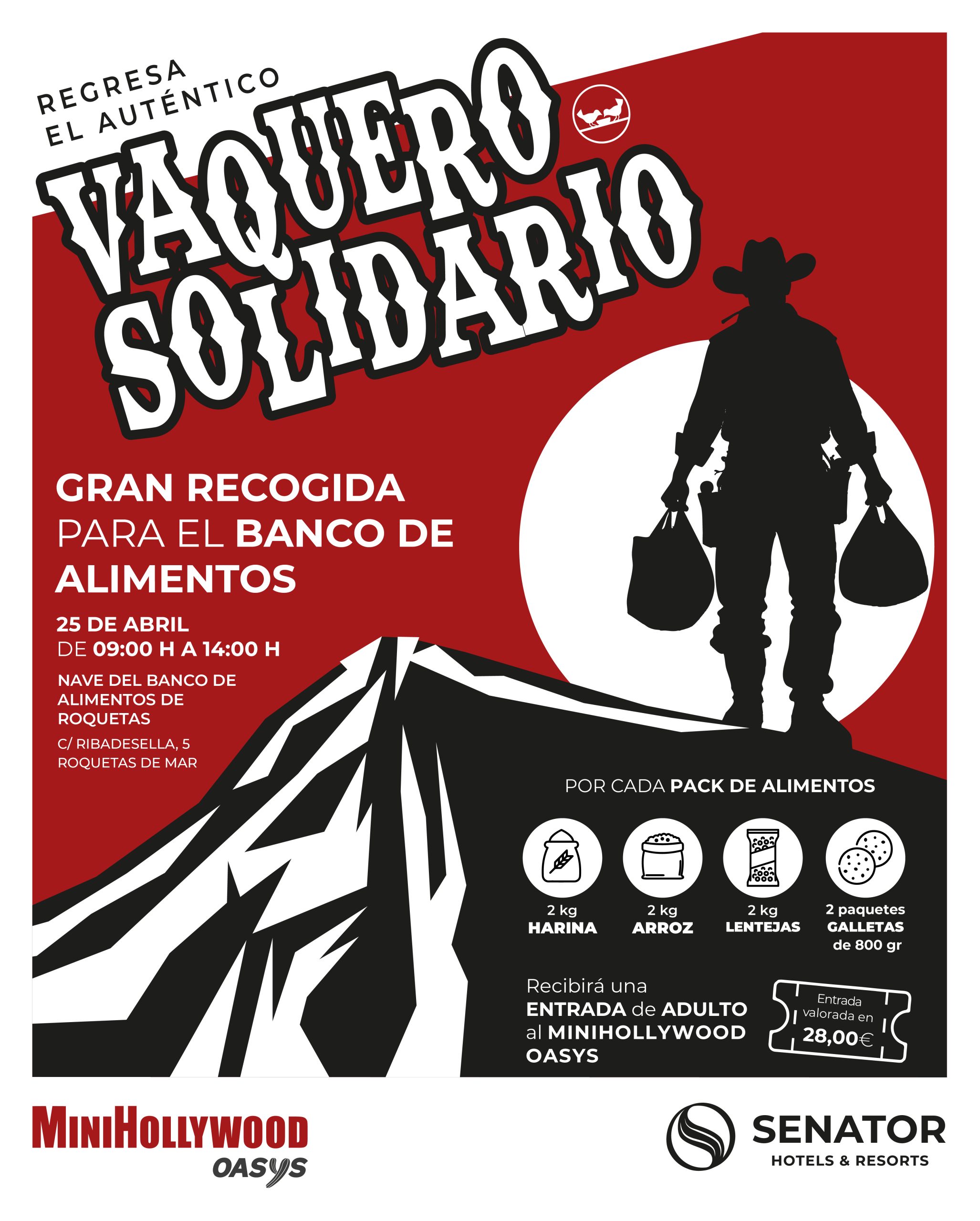 Vaquero Solidario 2025: Gran recogida para el Banco de Alimentos de Roquetas de Mar &iexcl;Tu ayuda tiene recompensa! - Senator Hotels &amp; Resorts