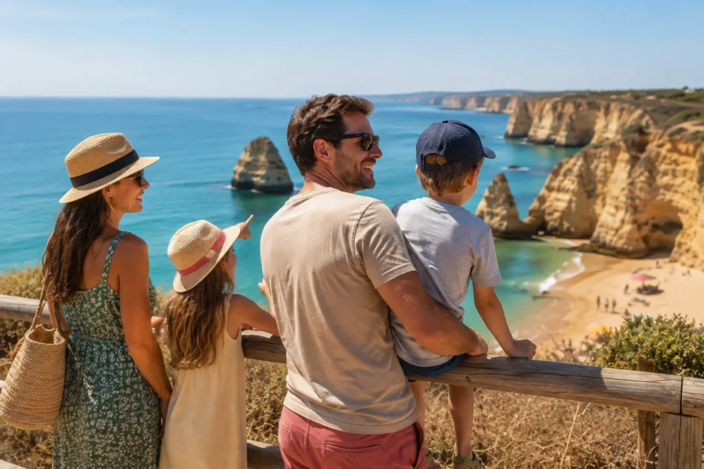Familia disfruta en el Algarve