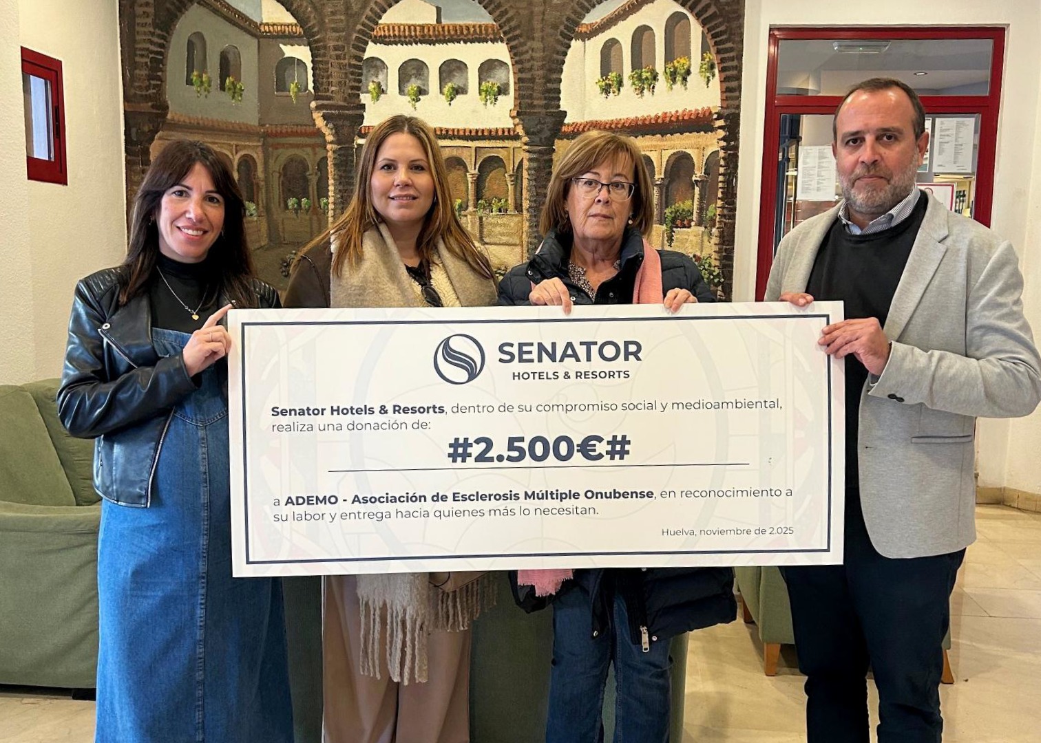 Senator Hotels &amp; Resorts colabora con ADEMO con una donaci&oacute;n solidaria de 2.500 euros - Senator Hotels &amp; Resorts