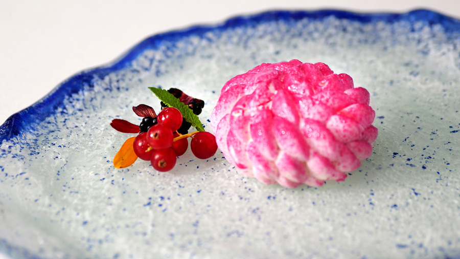 Rosace de vainilla y frutos rojos