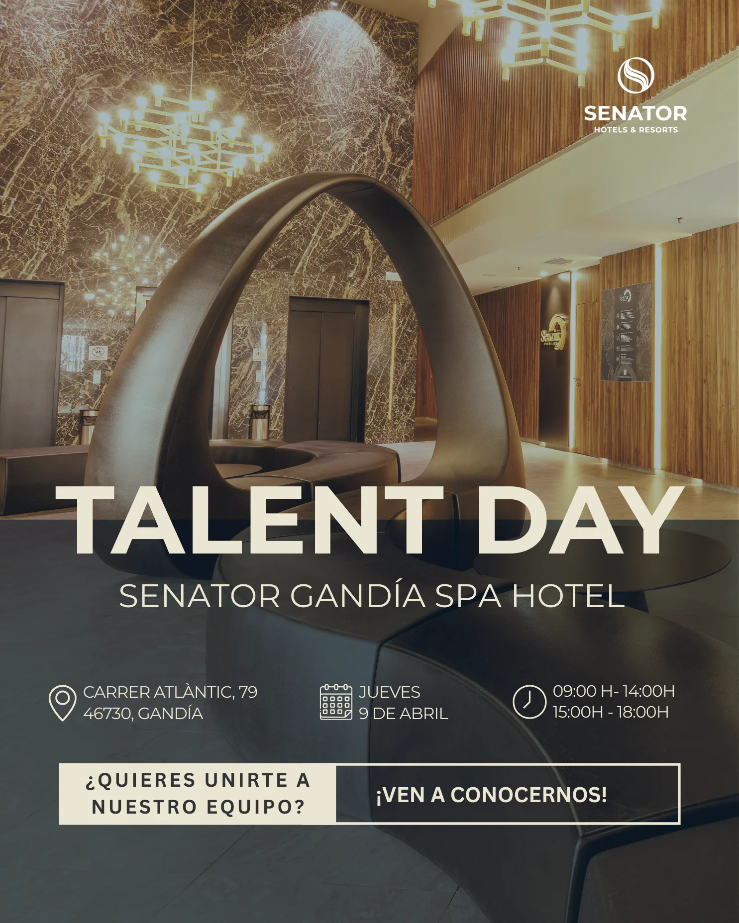 Senator Hotels &amp; Resorts impulsa el empleo en Gand&iacute;a con un Talent Day el 9 de abril para incorporar nuevo talento - Senator Hotels &amp; Resorts