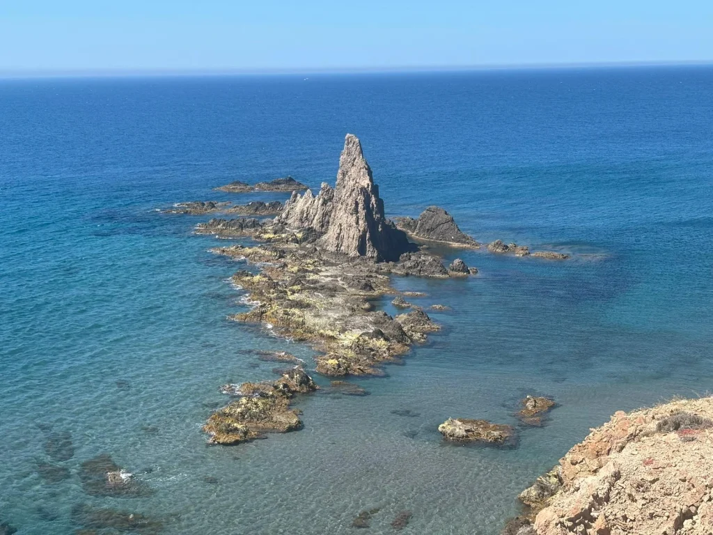 Vista a&eacute;rea del Arrecife de las sirenas (Almer&iacute;a)