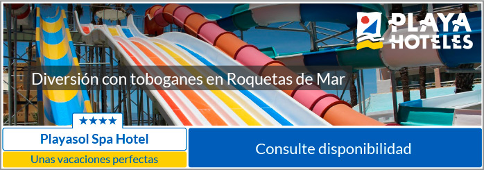 Playasol Spa Hotel, diversión con toboganes en Roquetas de Mar