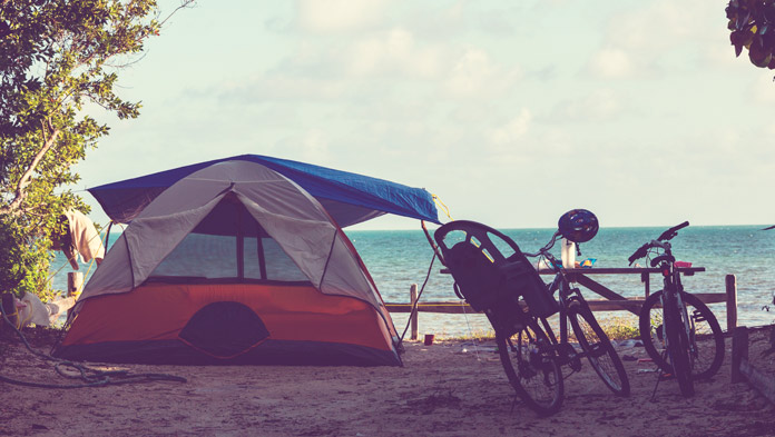 Camping en la playa