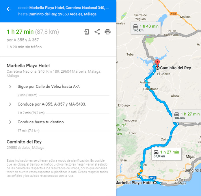 Caminito del Rey desde Marbella