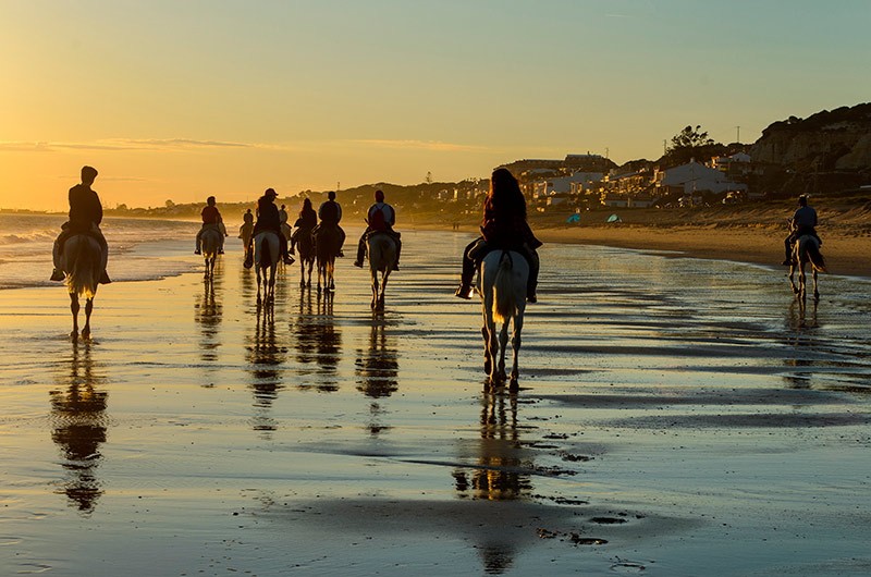 Paseo a caballo en Huelva