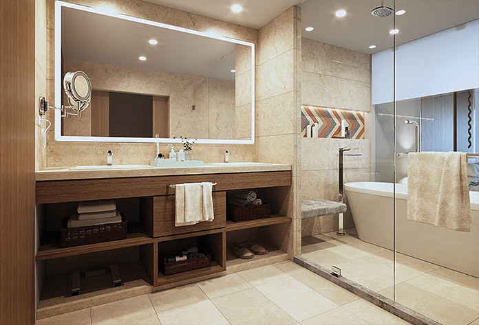 Infografía Baño habitación