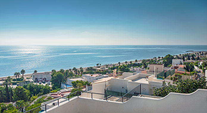 Vista general de la costa de Mojacar Almería